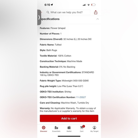 NWT Seasons Go Around Flower Shaped Bath
Rug Rose Red - Opalhouse + Jungalow - Picture 5 of 5